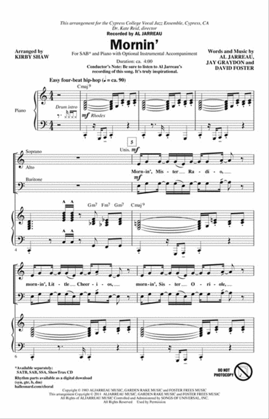 Mornin' Mornin' 3-Part scores gallery preview page 2