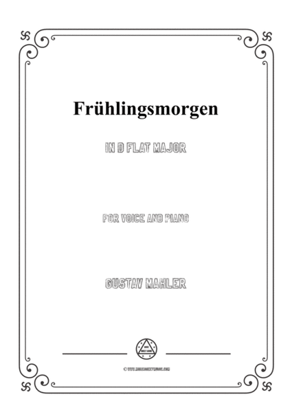 Mahler-Frühlingsmorgen in D flat Major,for Voice and Piano image number null