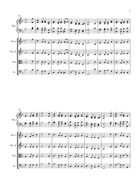 Auld Lang Syne - String Quartet arrangement with piano