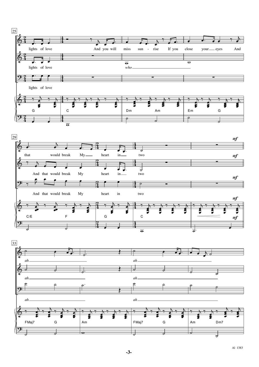If I Needed You 3-Part scores gallery preview page 3