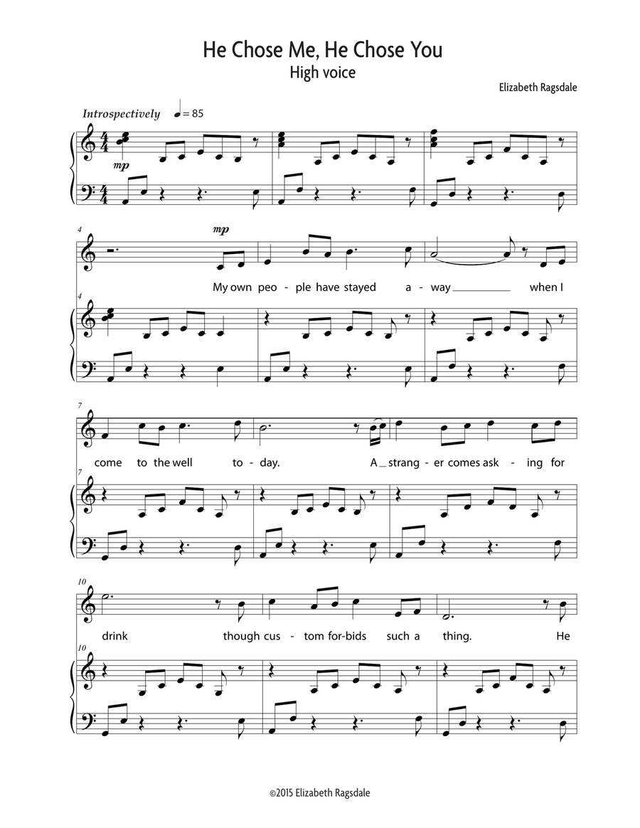 He Chose Me, He Chose You (High Voice) High Voice scores gallery preview page 2