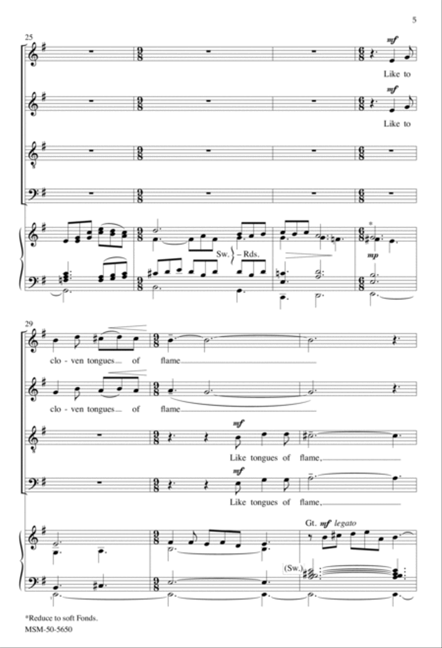 Hail this Joyful Day's Return 4-Part scores gallery preview page 5
