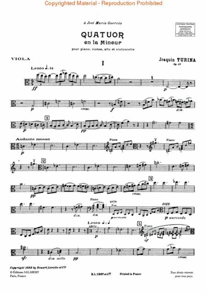 Piano Quartet in A Minor, Op. 67