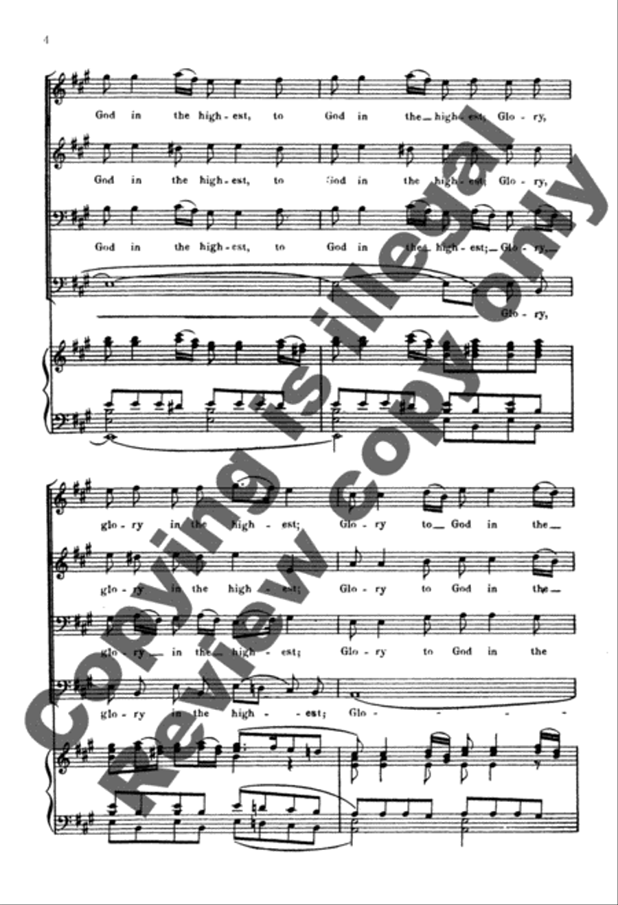 Glory to God in the Highest! TTBB scores gallery preview page 4