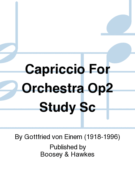 Capriccio For Orchestra Op2 Study Sc