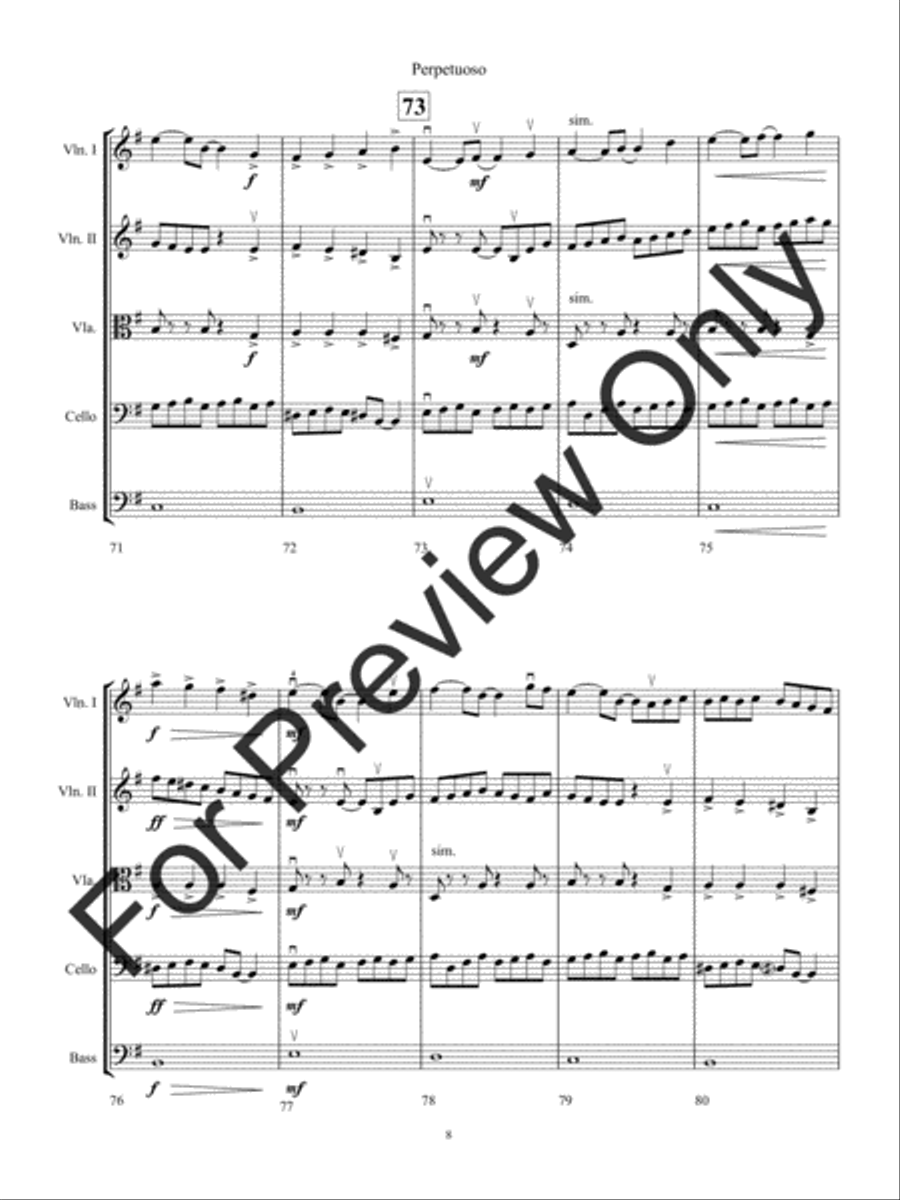 Perpetuoso (Score) String Orchestra scores gallery preview page 11
