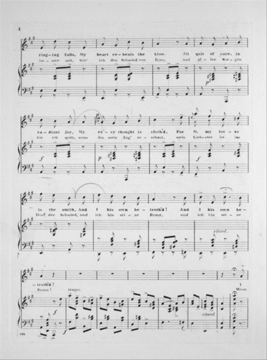 The Village Blacksmith's Bride Voice scores gallery preview page 3