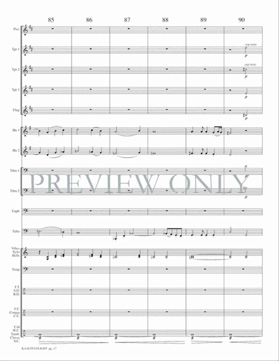 Kaalin's Flight Kaalin's Flight Small Ensemble scores gallery preview page 19