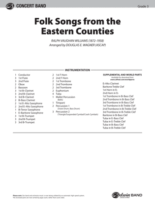 Folksongs from the Eastern Counties: Score