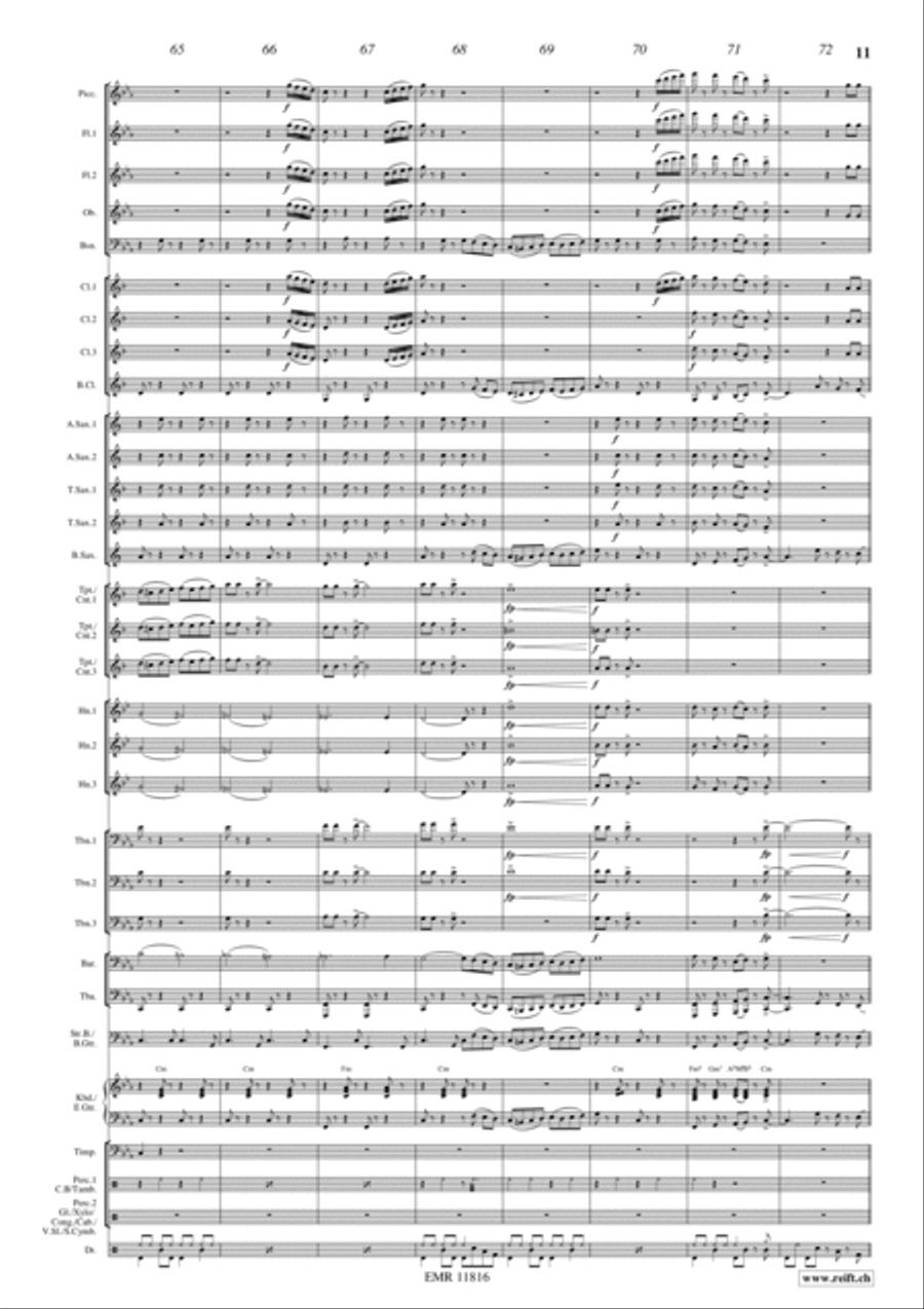 Rocky Gospel Concert Band scores gallery preview page 12