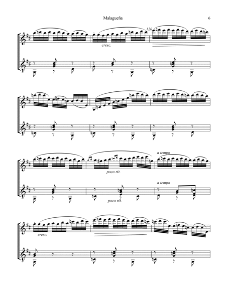 Malaguena Op. 21 No. 1 for violin and guitar image number null