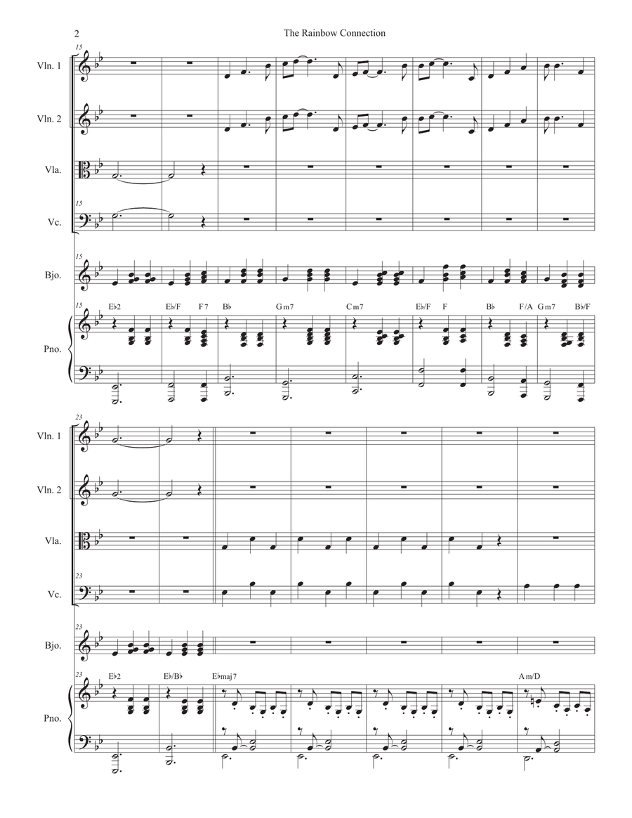 The Rainbow Connection String Quartet scores gallery preview page 2