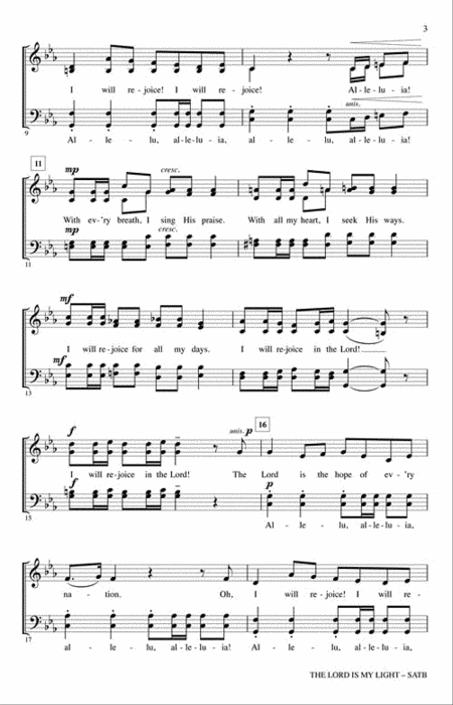 The Lord Is My Light 4-Part scores gallery preview page 3