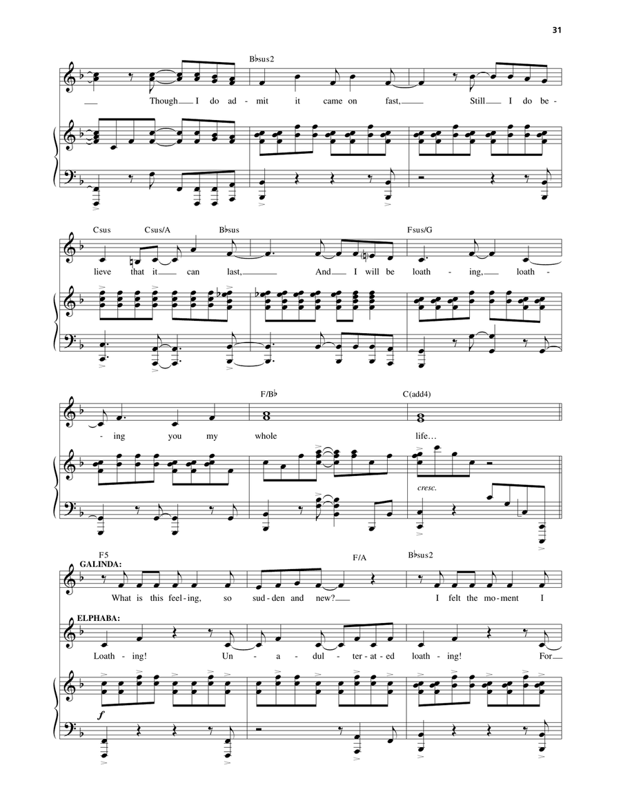 What Is This Feeling? (from Wicked) Piano scores gallery preview page 4