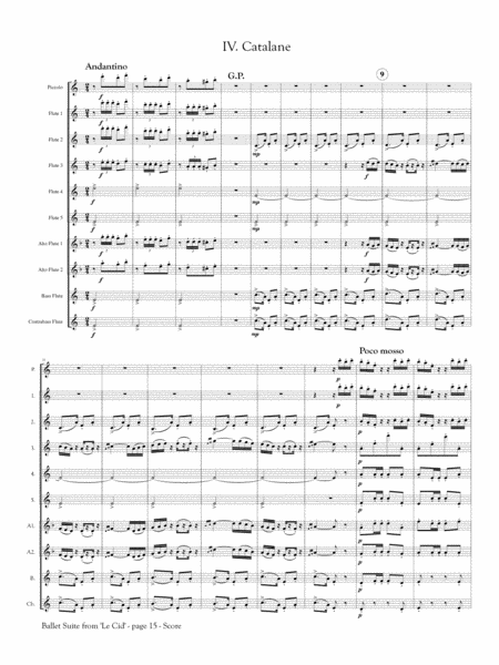 Ballet Suite from Le Cid for Flute Orchestra