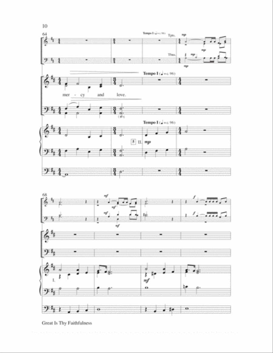 Great is Thy Faithfulness Choir scores gallery preview page 10