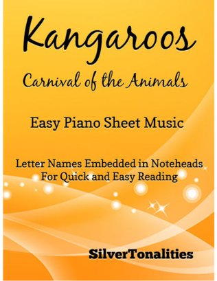 Book cover for Kangaroos Carnival of the Animals Easy Piano Sheet Music