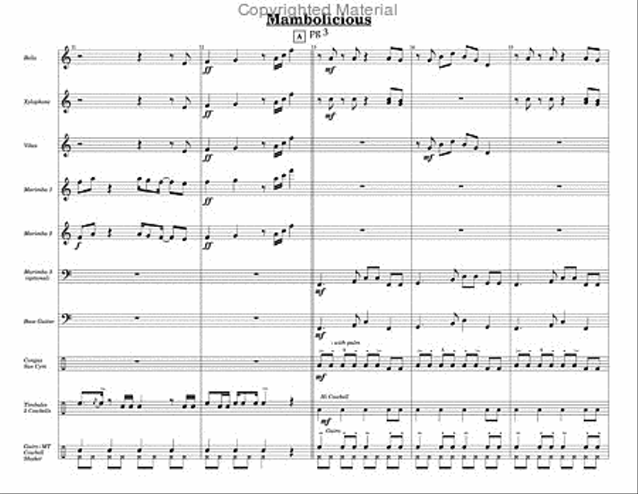 Mambolicious Mambolicious Percussion Ensemble scores gallery preview page 4