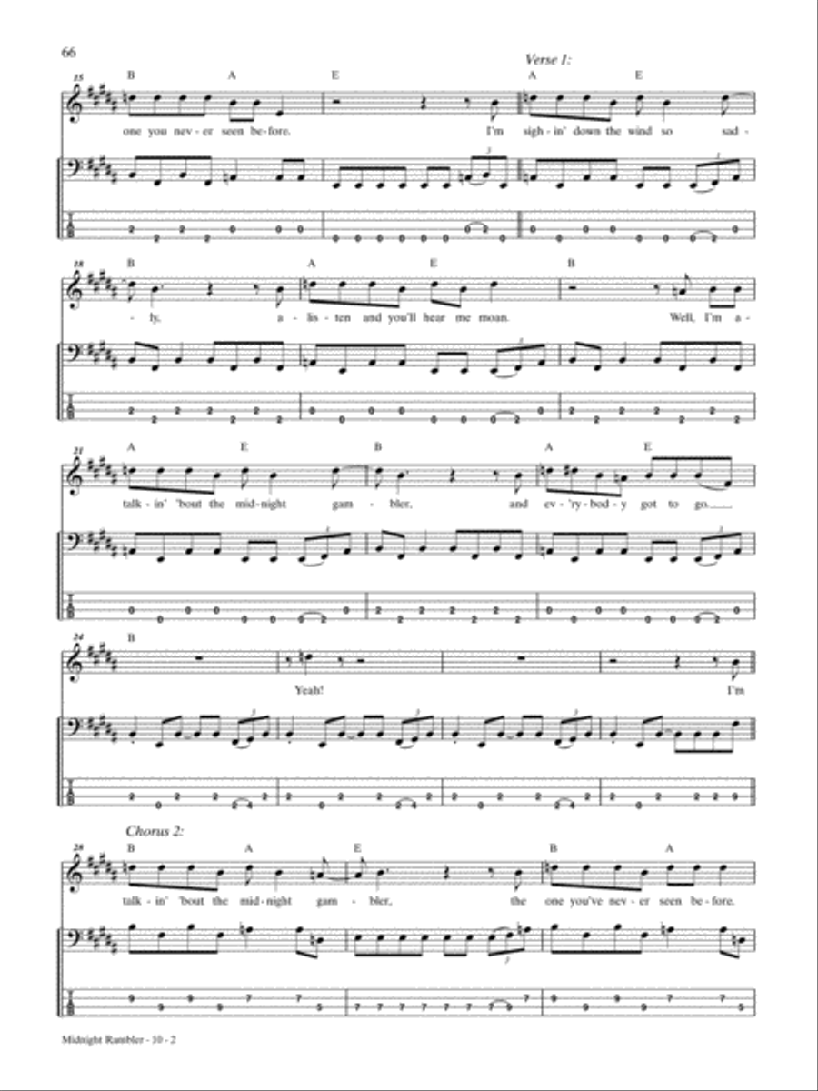 Midnight Rambler Midnight Rambler Bass Guitar Tablature scores gallery preview page 2