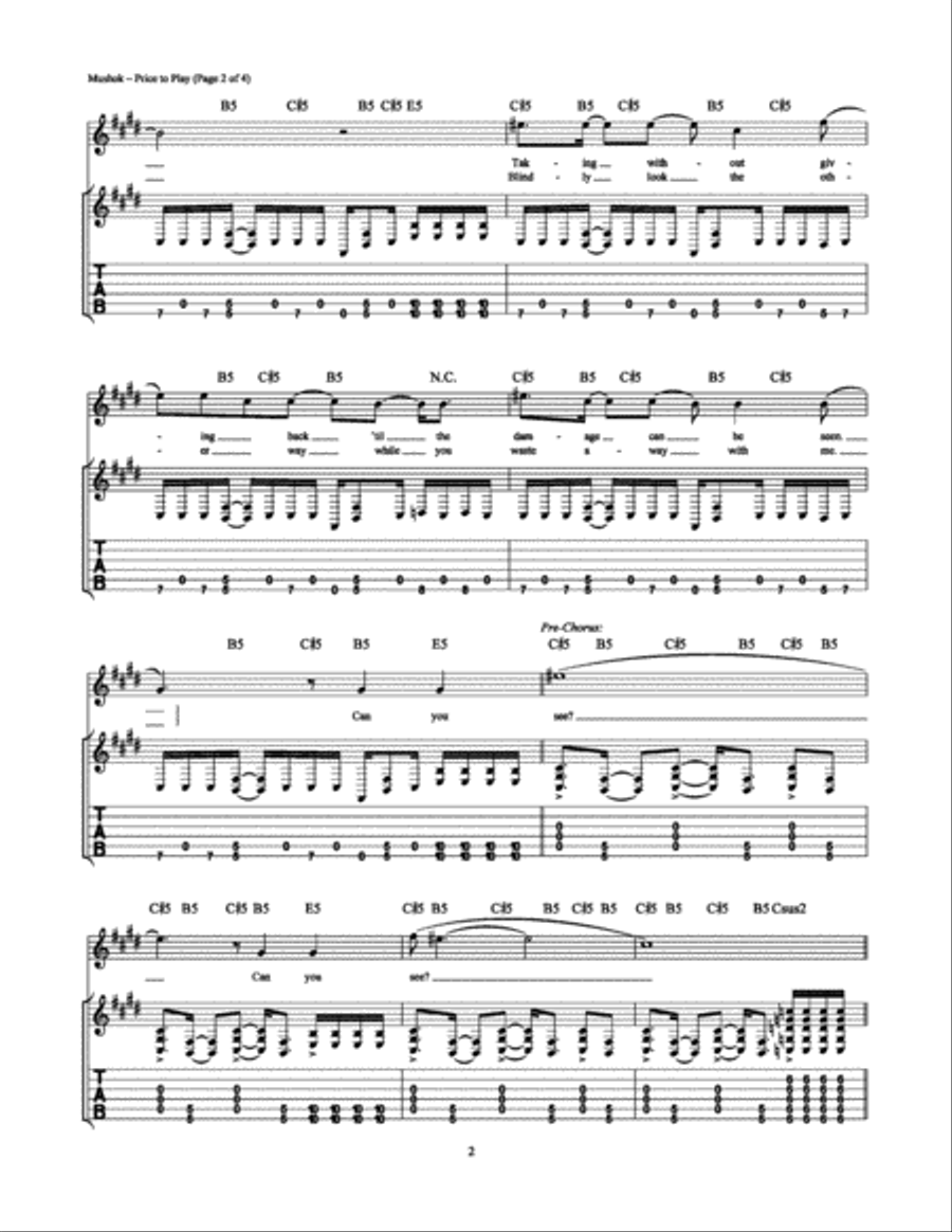 Price to Play Price to Play Electric Guitar scores gallery preview page 2