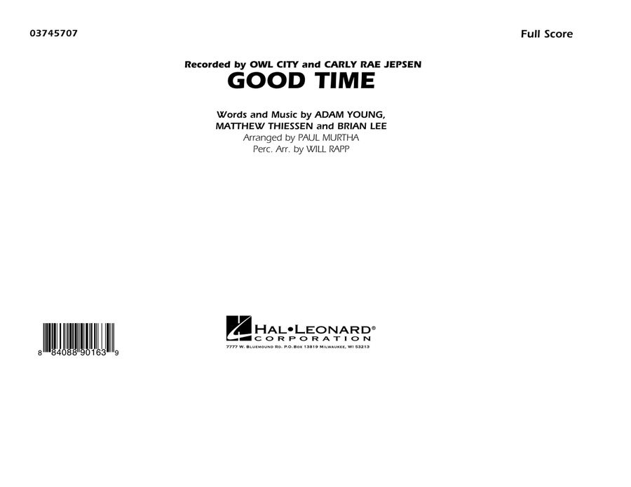 Good Time - Conductor Score (Full Score) Marching Band scores gallery preview page 1