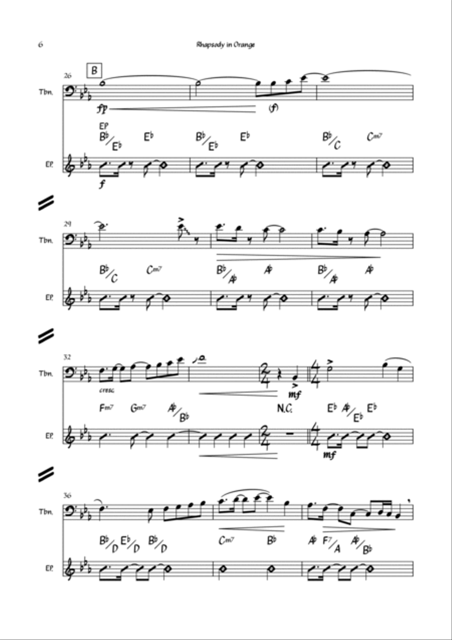 Rhapsody in Orange Piano scores gallery preview page 6