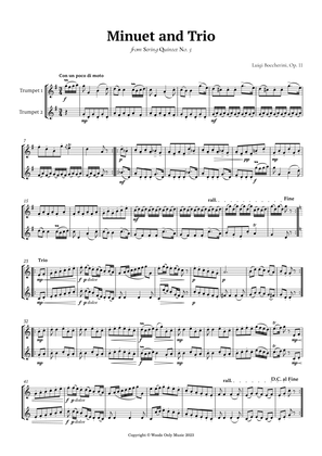 Minuet by Boccherini for Trumpet Duet