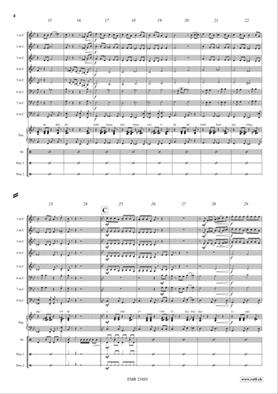 Cha Cha - Cuba Libre Concert Band scores gallery preview page 4
