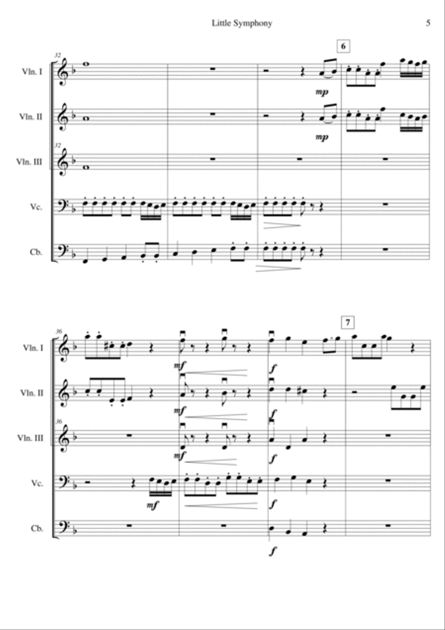 Little Symphony for Beginning String Orchestra String Orchestra scores gallery preview page 5