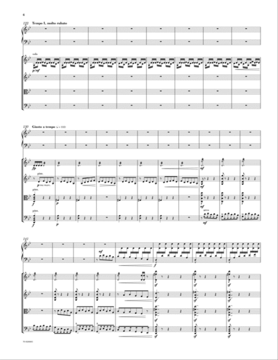 Albéniz: Asturias (Legend) (arr. for harp and string quartet) String Orchestra scores gallery preview page 6