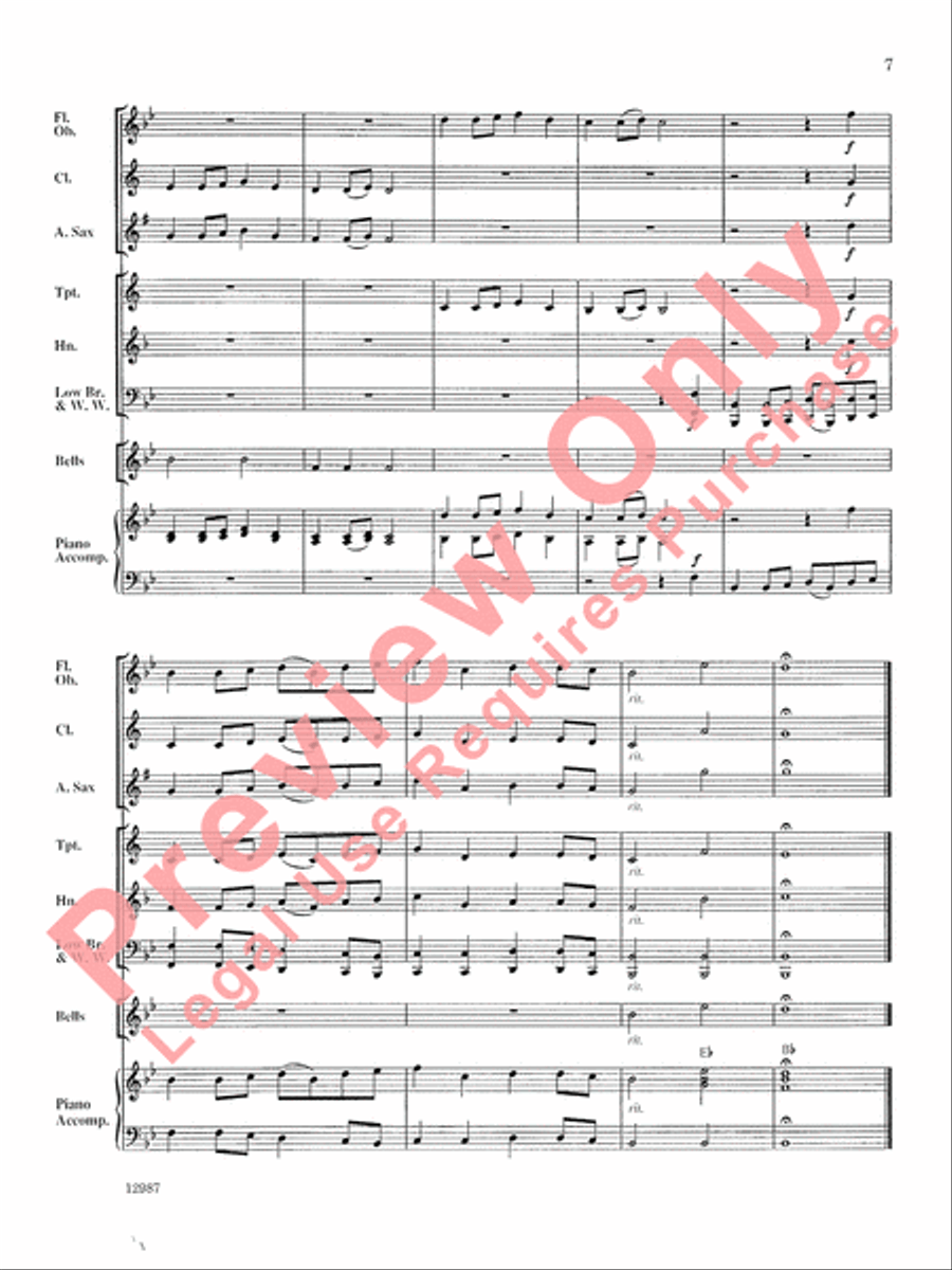 A Shaker Hymn Concert Band scores gallery preview page 8