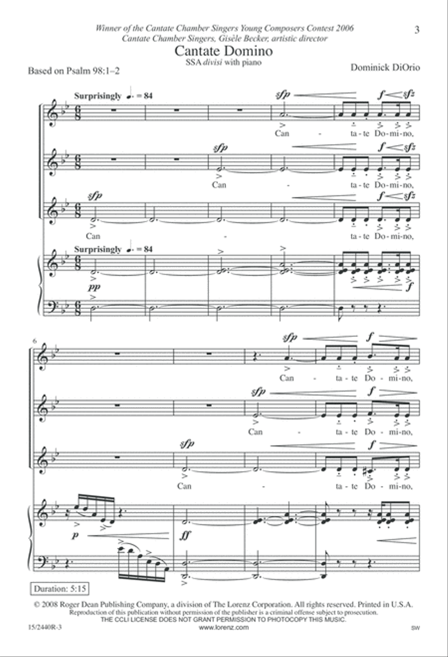 Cantate Domino SSA scores gallery preview page 3