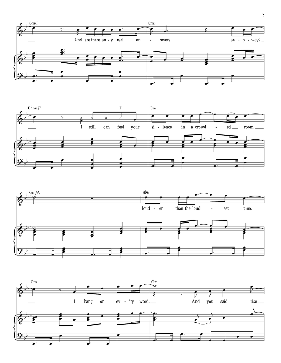 Rise Above 1 Rise Above 1 Piano, Vocal scores gallery preview page 3