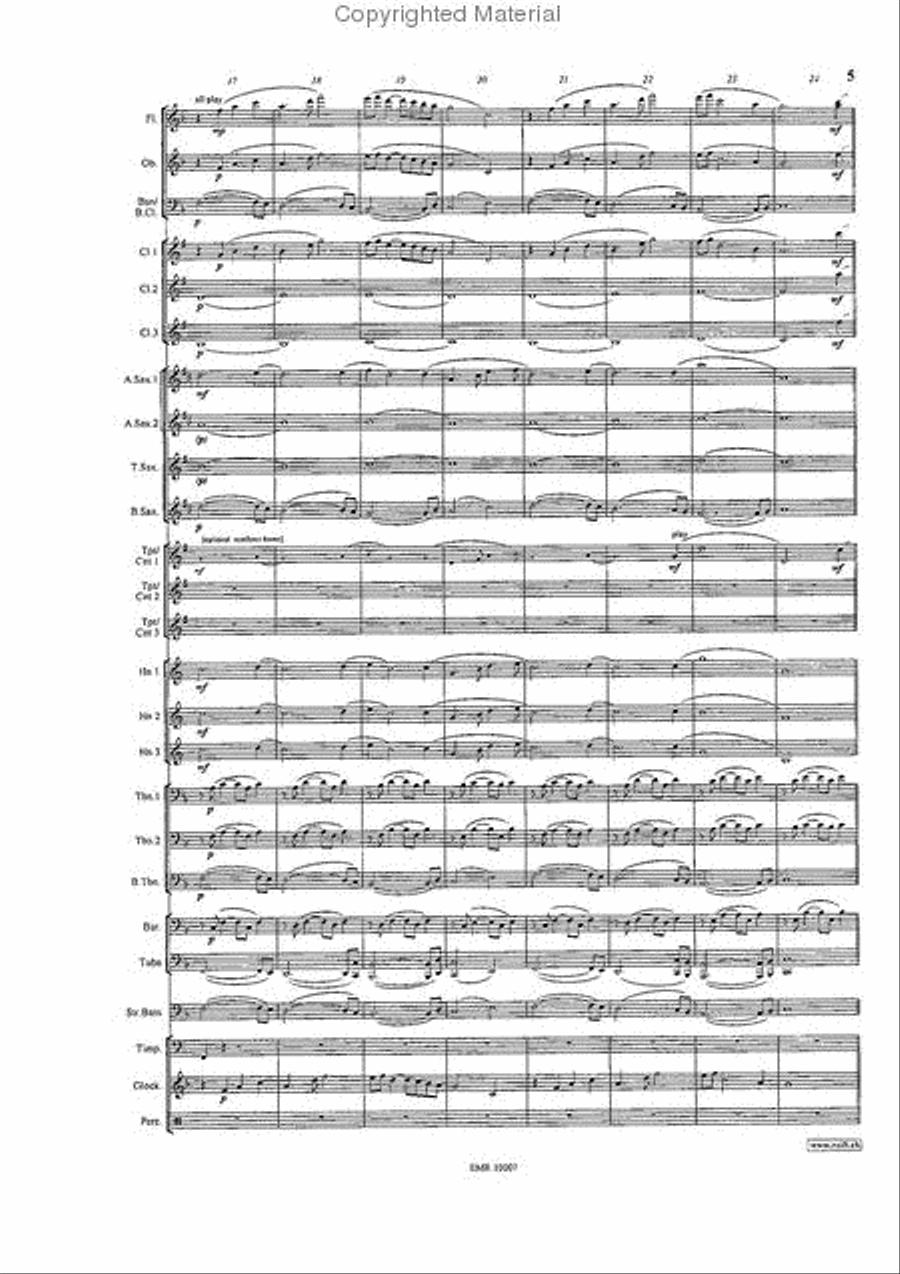 Unchained Melody Concert Band scores gallery preview page 5