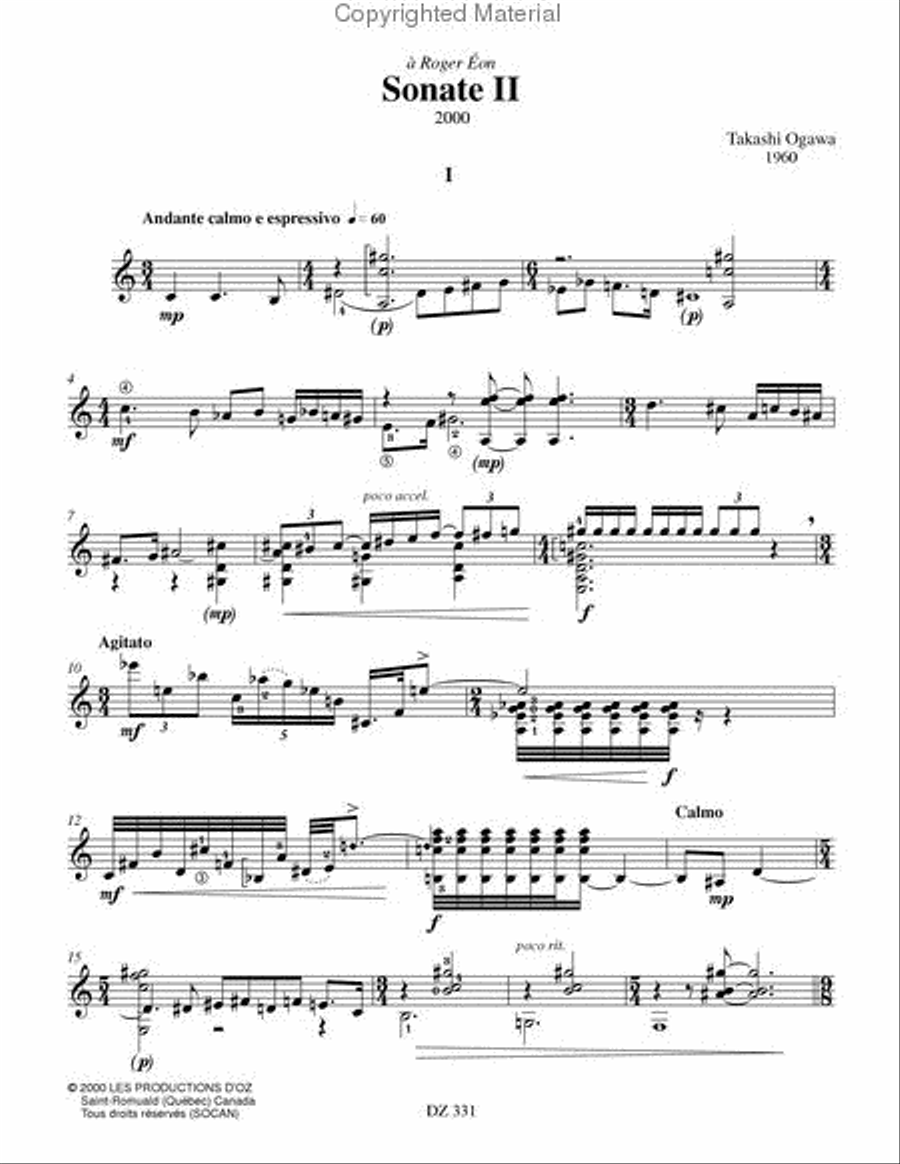 Sonate II Classical Guitar scores gallery preview page 2