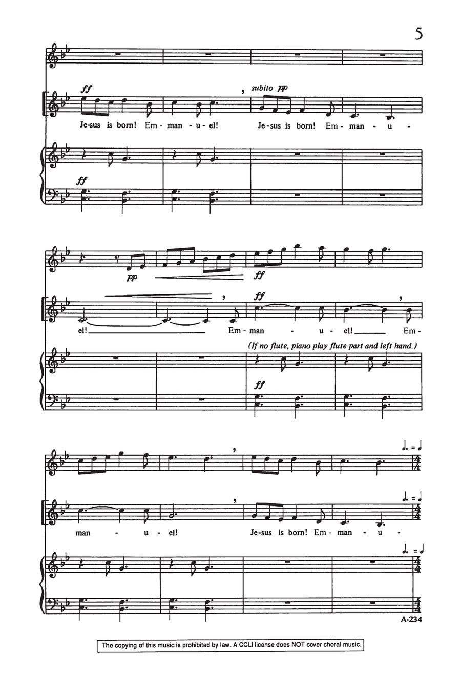 Shepherds, Awake Unison Choir - Digital Sheet Music page 5