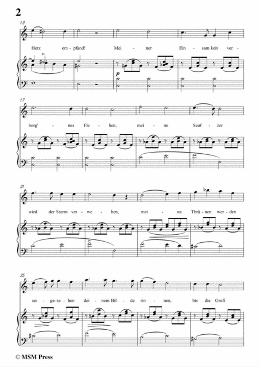 Schubert-Julius an Theone,in a minor,for Voice&Piano Voice scores gallery preview page 4