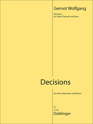 Book cover for Decisions fur Oboe (Klarinette) und Klavier