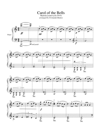 Carol of the Bells - Early Intermediate Piano Solo