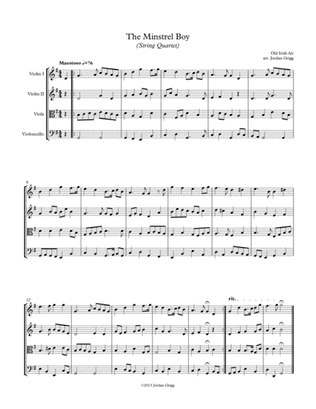 Book cover for The Minstrel Boy (String Quartet)