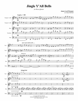 Jingle Y’All Bells (comical version) for Brass Quintet