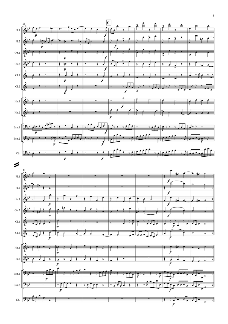 Corelli: Concerto Grosso Op.6 No.8 (Christmas Concerto) (Complete) - symphonic wind Large Ensemble scores gallery preview page 5