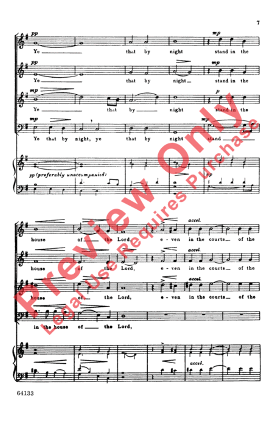 Behold Now, Praise the Lord 4-Part scores gallery preview page 6