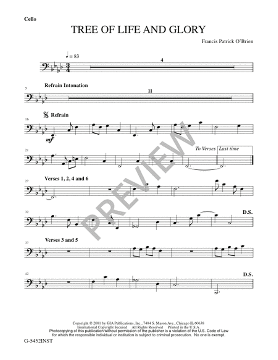 Tree of Life and Glory - Instrument edition Flute scores gallery preview page 3