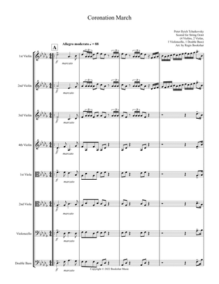 Coronation March (Db) (String Octet - 4 Violins, 2 Violas, 1 Cello, 1 Bass)