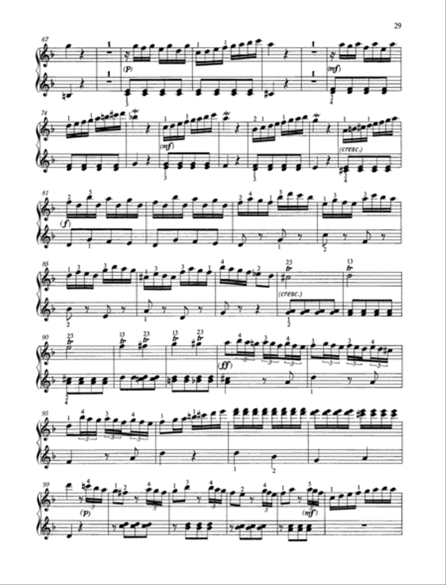 Partita F major Piano Duet scores gallery preview page 6