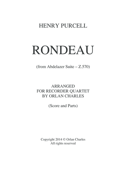 Henry Purcell - Rondeau - From Abdelazer Suite - for recorder quartet image number null