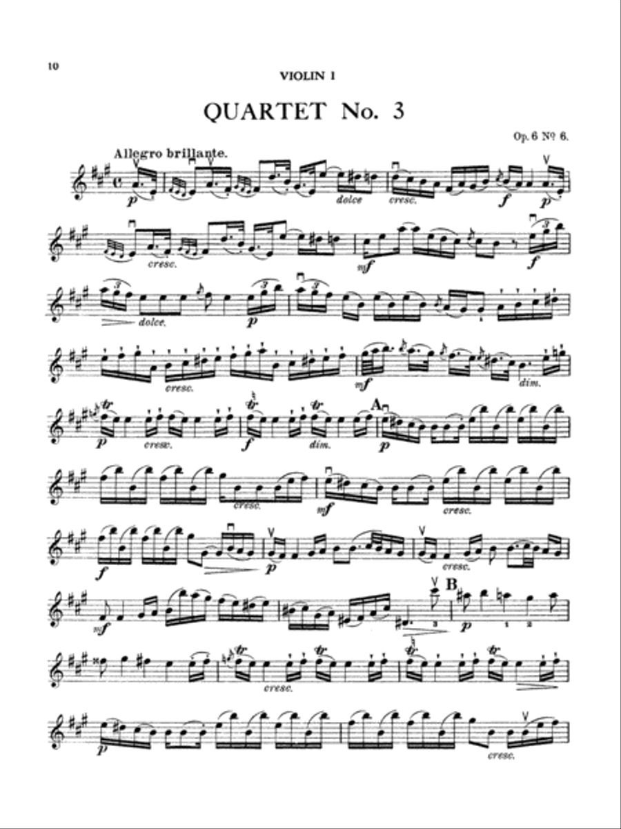 Boccherini: Nine Selected String Quartets String Quartet scores gallery preview page 1