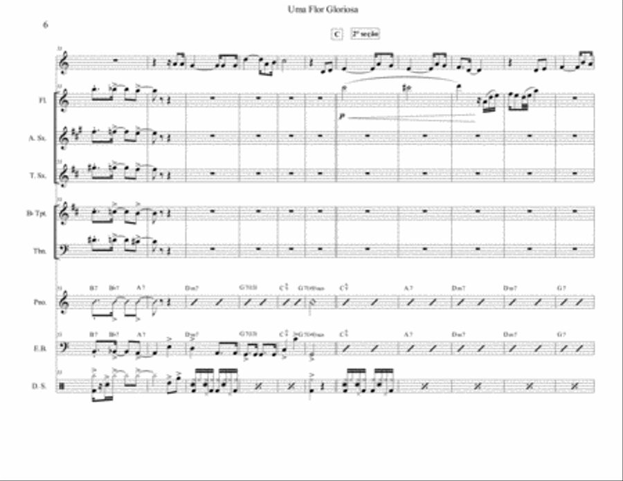 Flor Gloriosa Jazz Ensemble scores gallery preview page 6
