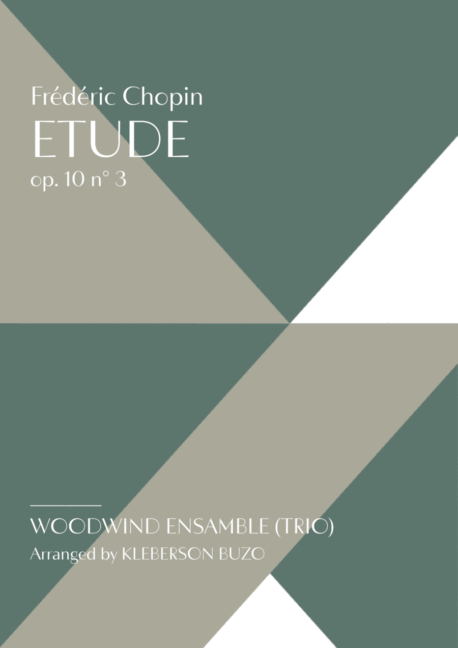 Etude op. 10 no. 3 Woodwind Trio scores gallery preview page 1